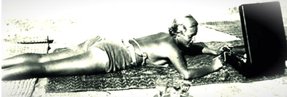 Gramophone on a beach