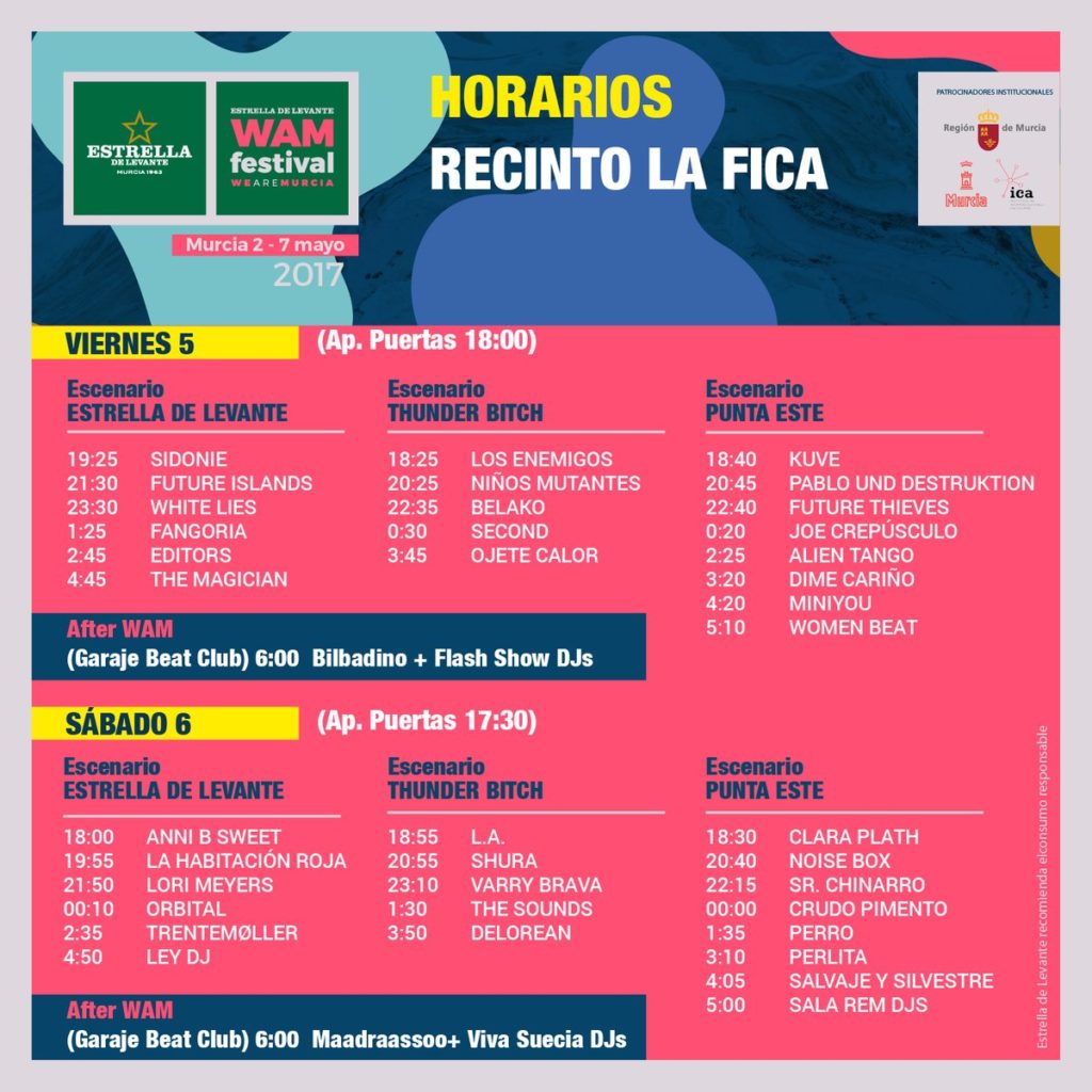 wam horarios
